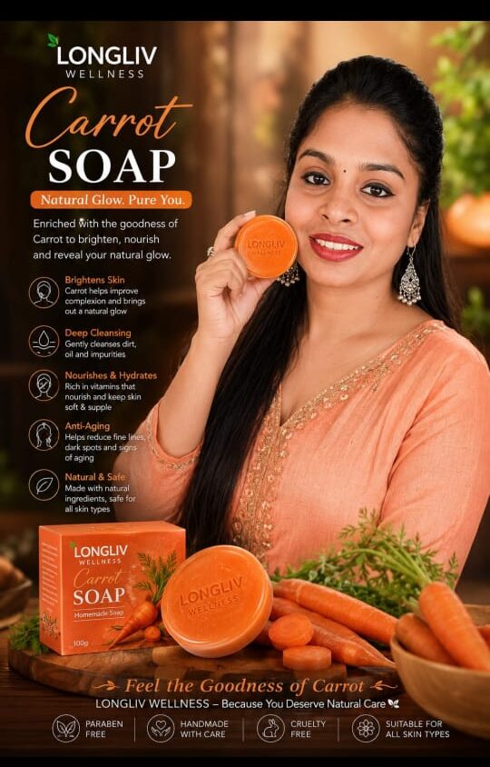 Carrot Soap 100 gm - Image 2