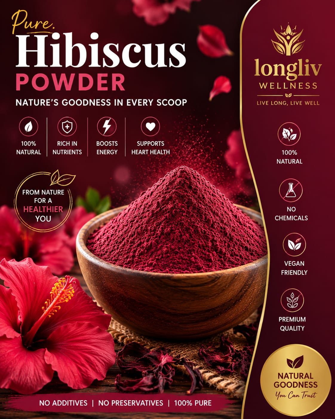Hibiscus Powder 100 gm - Image 2